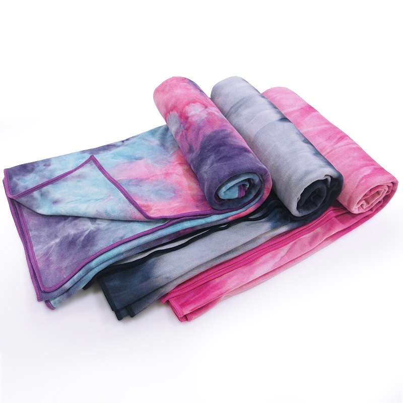  Yoga Towel - Tie-Die Textures Non-Slip Yoga Towel with